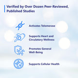 T.A. Sciences TA-65 Telomere Activation Supplement - DNA Repair, Stem Cell Support, Cell Rejuvenation, Telomerase Length, 2.5 Times Potency, 90 Capsules