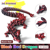31.5 Large 3D Printed Dragon Bigger Fidget Animals Toys, Giant Flexible Articulated Fidget Toy, Huge 3D Printed Crystal Dragon Halloween Home Office Executive Desk Decor, Christmas 3D Print Toy 2025