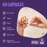 FreshCap Mushrooms Lions Mane Supplement Capsules 14,000mg - Lion's Mane, High Potency Extract, 14:1 Organic Mushroom Supplement, Ayurveda Focus Made in USA (60 Capsules)