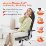 COMFIER Massage Seat Cushion Back Massager with Heat,10 Motors Vibration Chair Pad（Not Shiatsu,Rolling Massage,Chair Massager for Office/Home(Not for Car)