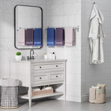 Powools Brushed Nickel Towel Rack for Bathroom - 24" Rustproof Towel Holder, Sturdy Towel Bar Wall Mounted, Space-Saving Towel Hanger, Bathroom Accessories, Home Decor, Apparment Essentials