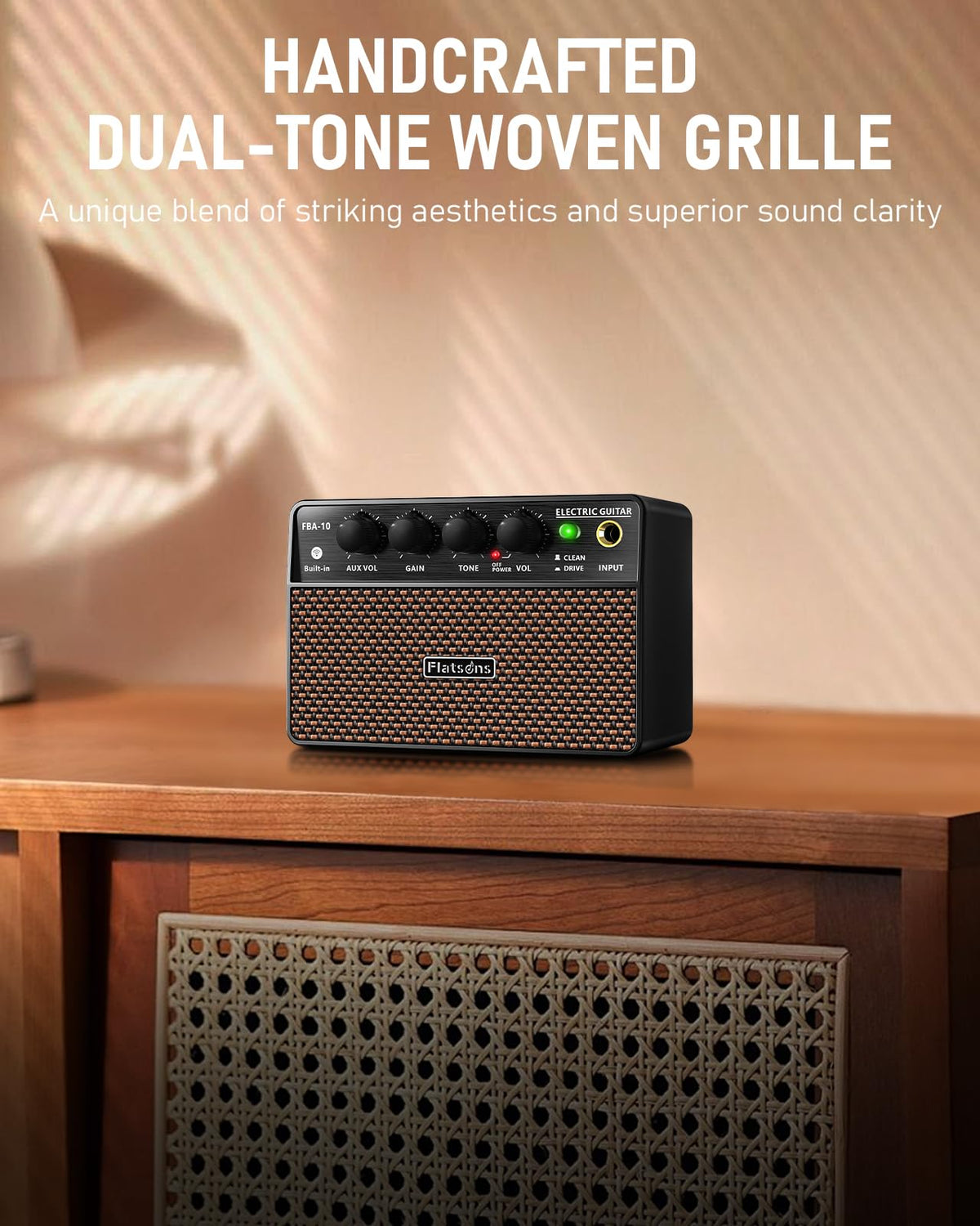 10W Mini Guitar Amp,Rechargeable Electric Guitar Amplifier