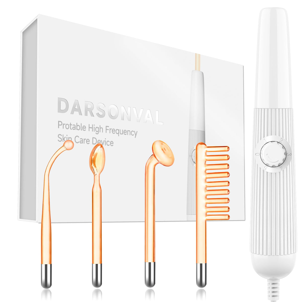 High Frequency Facial Device DARSONVAL High Frequency Facial Wand Micro-Care Skin Care