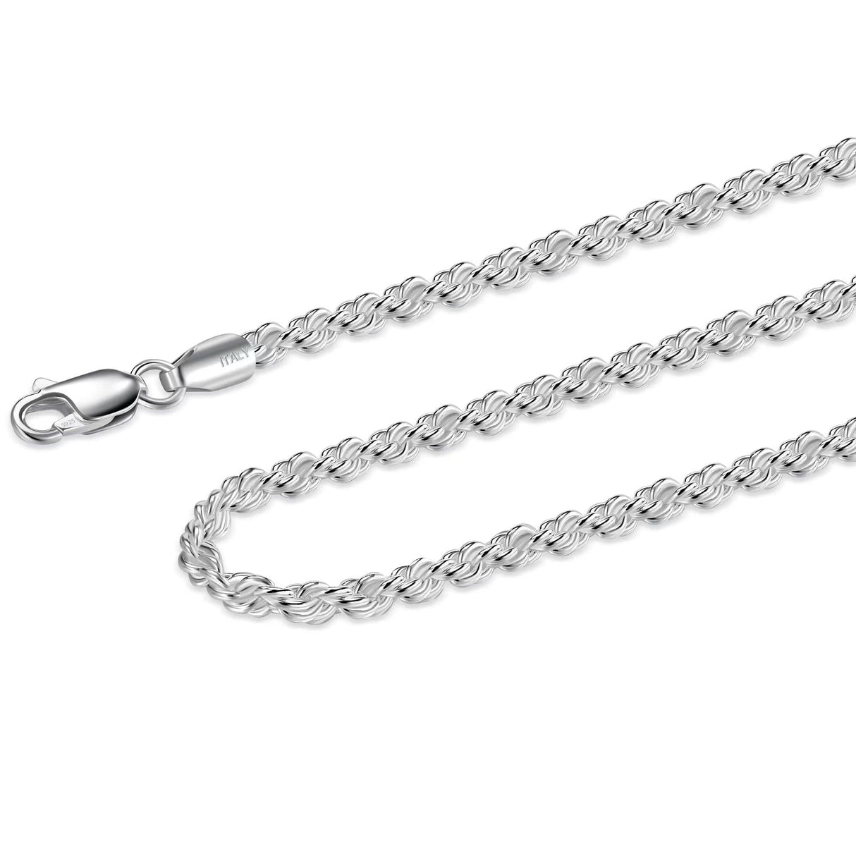 925 Sterling Silver Rope Chain 2.5mm Silver Chain Necklace for Men Women24