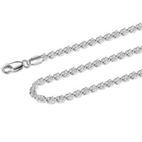 925 Sterling Silver Rope Chain 2.5mm Silver Chain Necklace for Men Women24