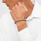 WP WEPICK 18K Gold-Plated Bracelets for Men Franco Link Chain Adjustable