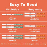 Wondfo 50 Ovulation Test Strips and 20 Pregnancy Test Strips Kit - Rapid Test Detection for Home Self-Checking (50 LH + 20 HCG)