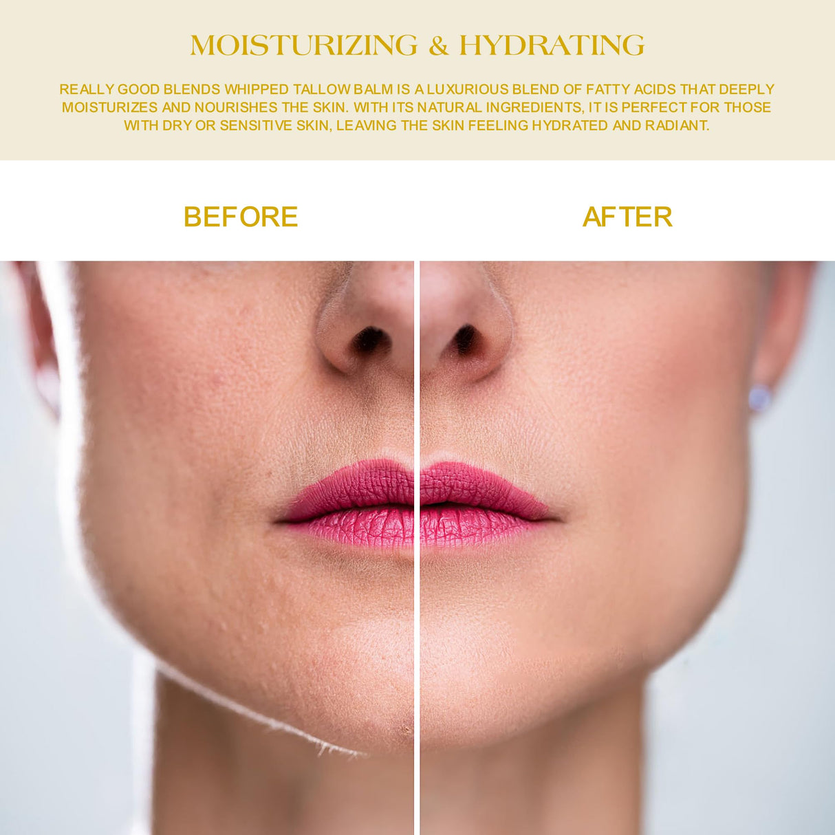 ASDToTio Handmade Whipped Tallow Balm for Skin Care- All Natural Grass Fed Beef Tallow All Purpose Balm,Face and Body Moisturizing Cream, Tallow Balm For Dry Skin- 2 oz