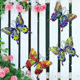 RLPZDWH Metal Butterfly Wall Art Decor, 4 Pack
