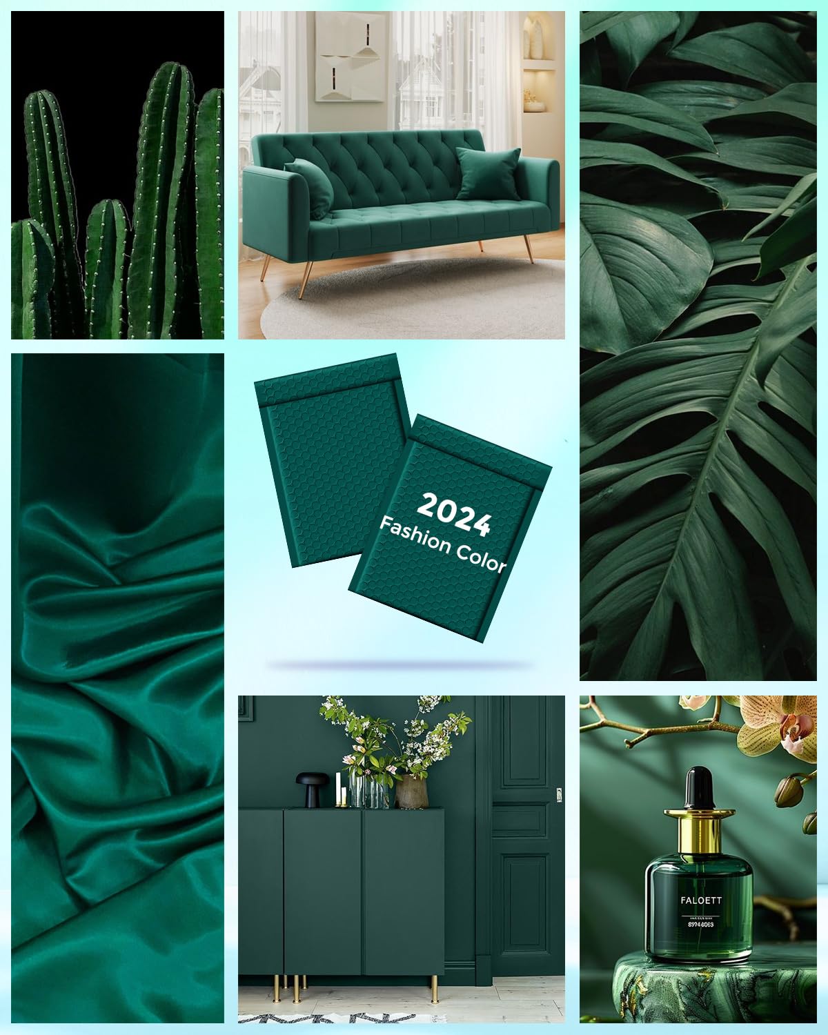 Metronic Bubble Mailers 6x9 Inch 100 Pack Forest Green Usable Size 6x10" Padded Envelopes Self-Sealing Bubble Mailer Perfect for Christmas Gift Packaging, Shipping, Mailing, Small Business Bulk