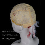 Wiggy Mermaid Okarun Cosplay Wig for Dan Da Dan Cosplay White Mixed Red Cosplay Wig with Wig Cap for Halloween Christmas Costume