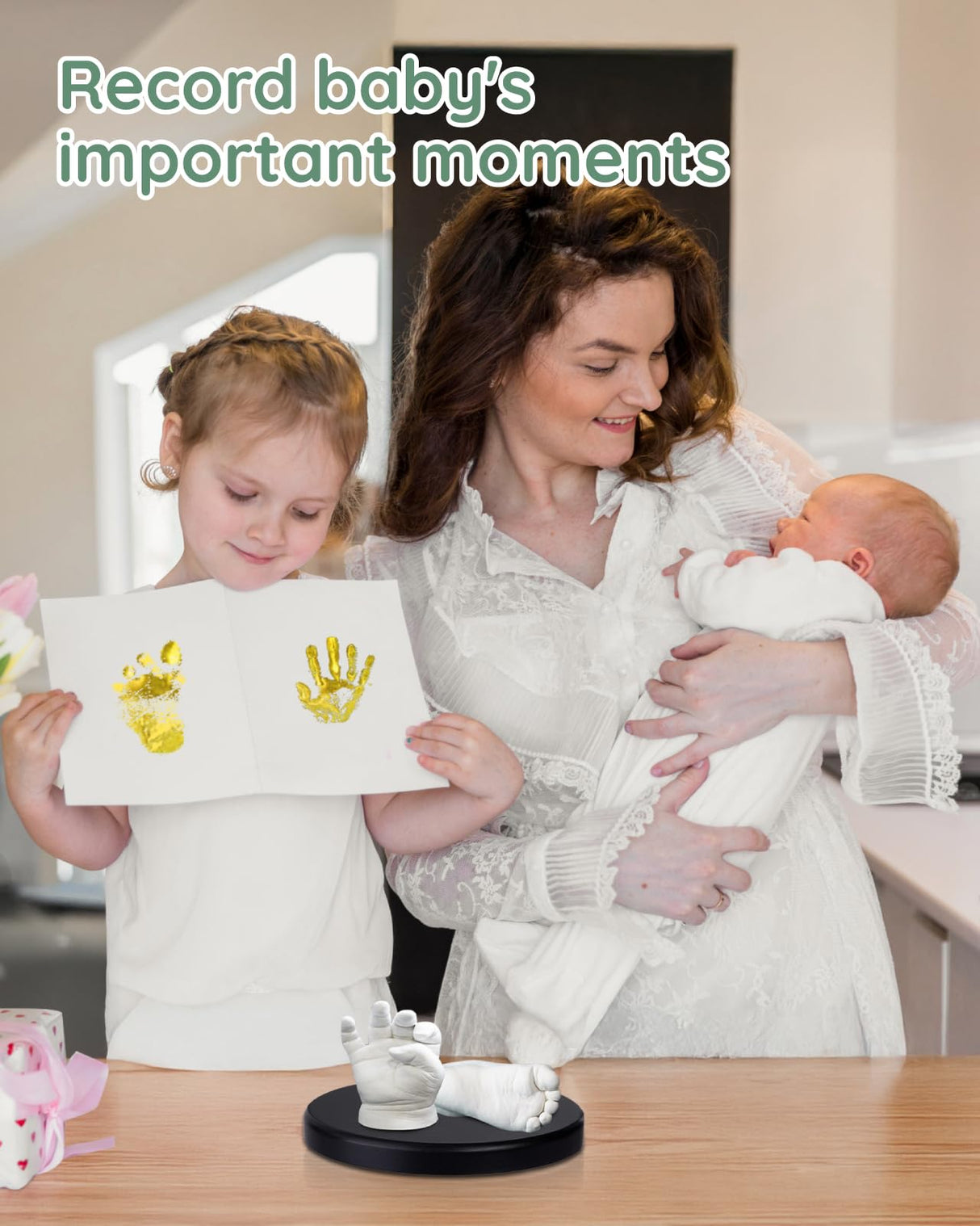 Lilian&Gema Baby Casting Kit Hands and Feet, Newborn Keepsake Foot Hand Mold Kit, Plaster Hand Mold Casting Kit for Babies 0-6 Months, Perfect for First Birthday, New Mom Baby Christmas Gift