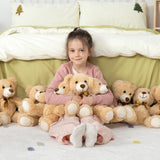 MaoGoLan Bulk Teddy Bear Baby Shower, 10 Packs Small Teddy Bear Stuffed Animals in Bulk,13.5" Small Stuffed Bears Plush for Wedding,Birthday,Christmas, Party Decorations