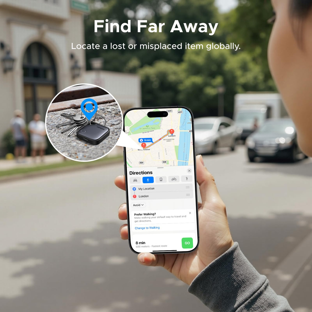 UGREEN FineTrack  Air Tracker Tags (iOS Only) 4 Pack Key Finder