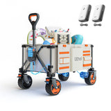 Litheli Electric Utility Wagon Cart, 150L Capacity, 450 lbs Load, Foldable Heavy-Duty Design with All-Terrain Wheels, Variable Speed Drive & Battery Power for Camping, Beach, Garden & Shopping
