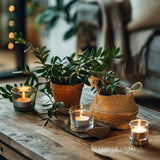 Unscented Tea Lights Candles 200 Pack,6 Hours Long Burning White Tea Candles Bulk,Non-Paraffin, Clean Burn, Smokeless, Palm Tealight Candles for Wedding,Centerpiece,Christmas Lights,Home Dceor