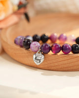 Inspirational Get Well Gift for Women After Surgery Healing Purple Bracelet