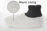 BenSorts Winter Thick Fuzzy Slipper Socks for Men Christmas Cozy Grip Socks Slipper Non Slip Gifts Christmas 2 Pairs Dark Gray Khaki Size 10 11 12 13
