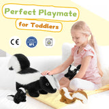 MaoGoLan 4Pcs Giant Skunk Stuffed Animal, Kawai Mother Skunk Plush Toy with 3 Small Baby Skunk Plushies Inside, 22" Snuggle Stuffed Skunk for Kids Woodland Animal Lovers, Christmas Birthday Gift