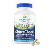 RidgeCrest Herbals SinusClear, Complete Formula for Sinus and Nasal Health with Mullein Leaf, Bromelain, Vitamin C, and Zinc, for Healthy Mucus, Immune & Respiratory Support, (60 Veg Caps, 30 Serv)