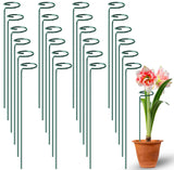 Fabulas 24 Pack Plant Support Stakes, 16 Inch Metal Garden Plant Stakes Single Stem Support Rings for Indoor Outdoor Amaryllis, Flowers Orchid, Lily, Peony, Rose, Tomato, Monstera, Narcissus