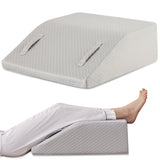 Ruqmuis Leg Elevation Pillow for After Surgery, 6inch Foam Leg Elevating Pillow for Swelling and Blood Circulation, Leg Wedge Pillow for Sleeping, Knee Pillow for Knee Hip Ankle Pain Relief, Grey