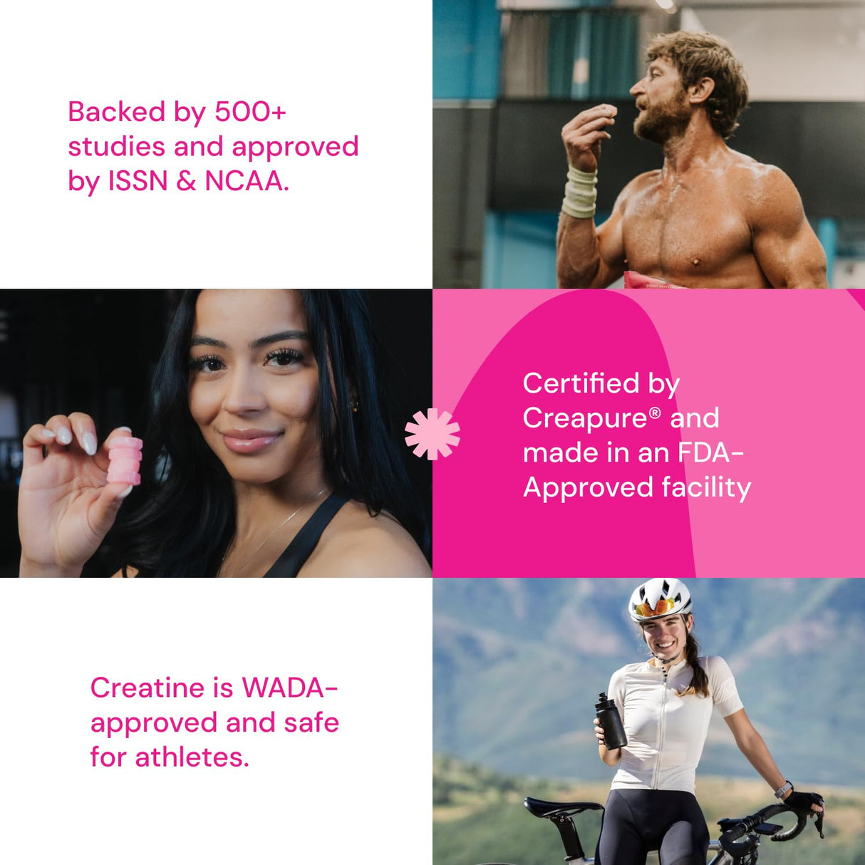 Create Creatine Monohydrate Gummies for Men & Women - Boost Focus, Strength, and Endurance, Anti-Melting Formula, Vegan, Gluten-Free, Non-GMO, 1.5 Gram Creatine per Gummy (Watermelon, 90 ct)