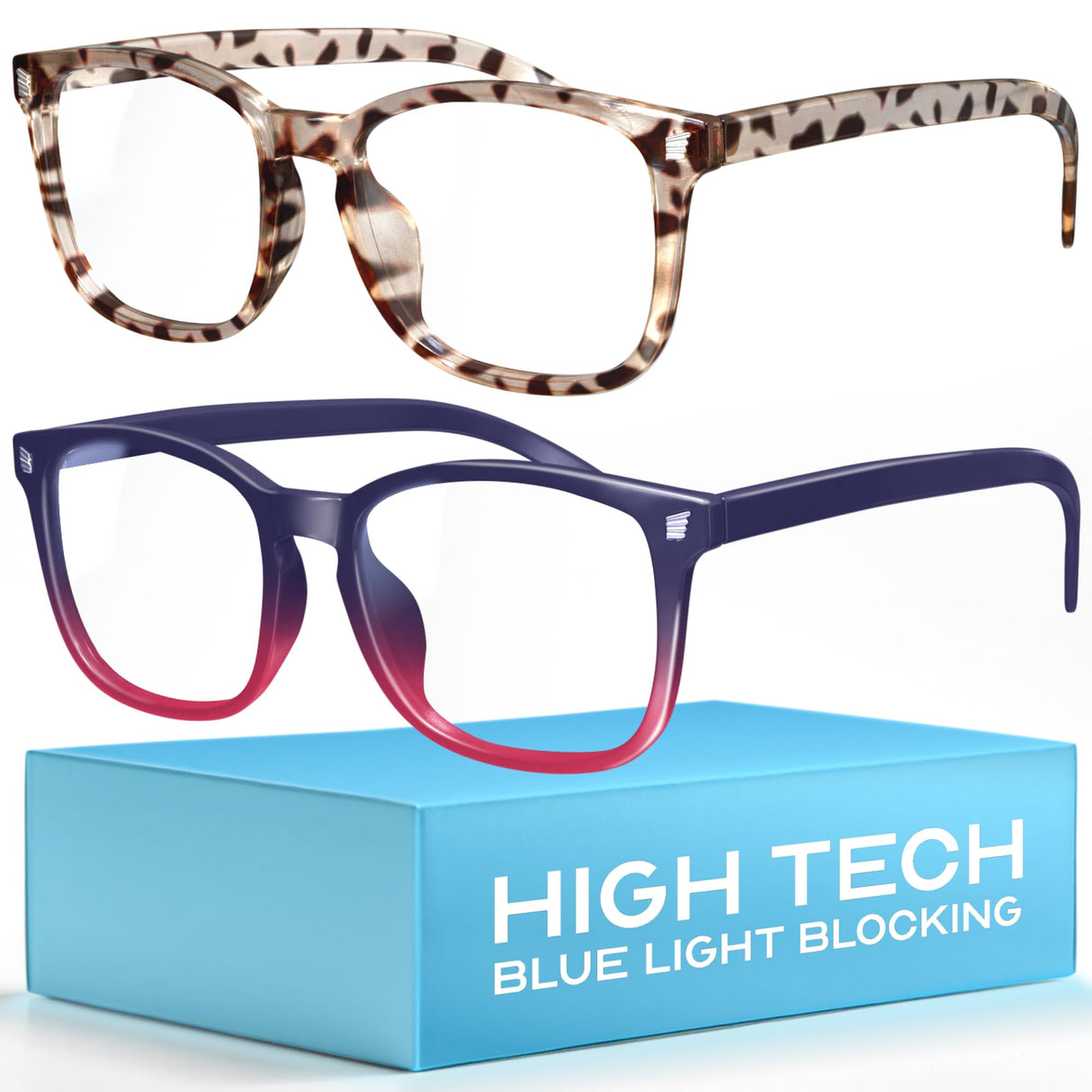 livho High Tech Blue Light Glasses - Advanced 99% Blue Light Blocking Computer Glasses - Anti Eyestrain & UV Glare Protection