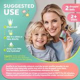 Zeolite Detox for Kids, 200mg Zeolite Liquid Drops with 1000mcg Vitamin B12, 250mg Organic Chlorella, 10 Billion CFU and Prebiotics for Gut Support & Speech, Immune, Bone, Energy, Strawberry, 60ML
