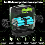 2Pack High Capacity 7500mAh OP40261 Replacement for Ryobi 40V Battery Lithium and OP401 Charger Compatible with Ryobi 40 Volt Battery OP4050 OP4040 OP40401 OP40201 OP40601 Cordless Power Tools