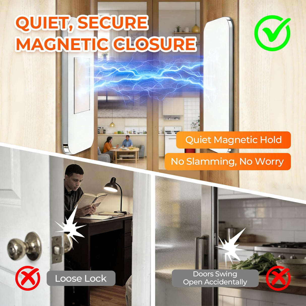 SUESONG 12 Pack Magnetic Cabinet Door Catch, Cabinet Magnets for Closure