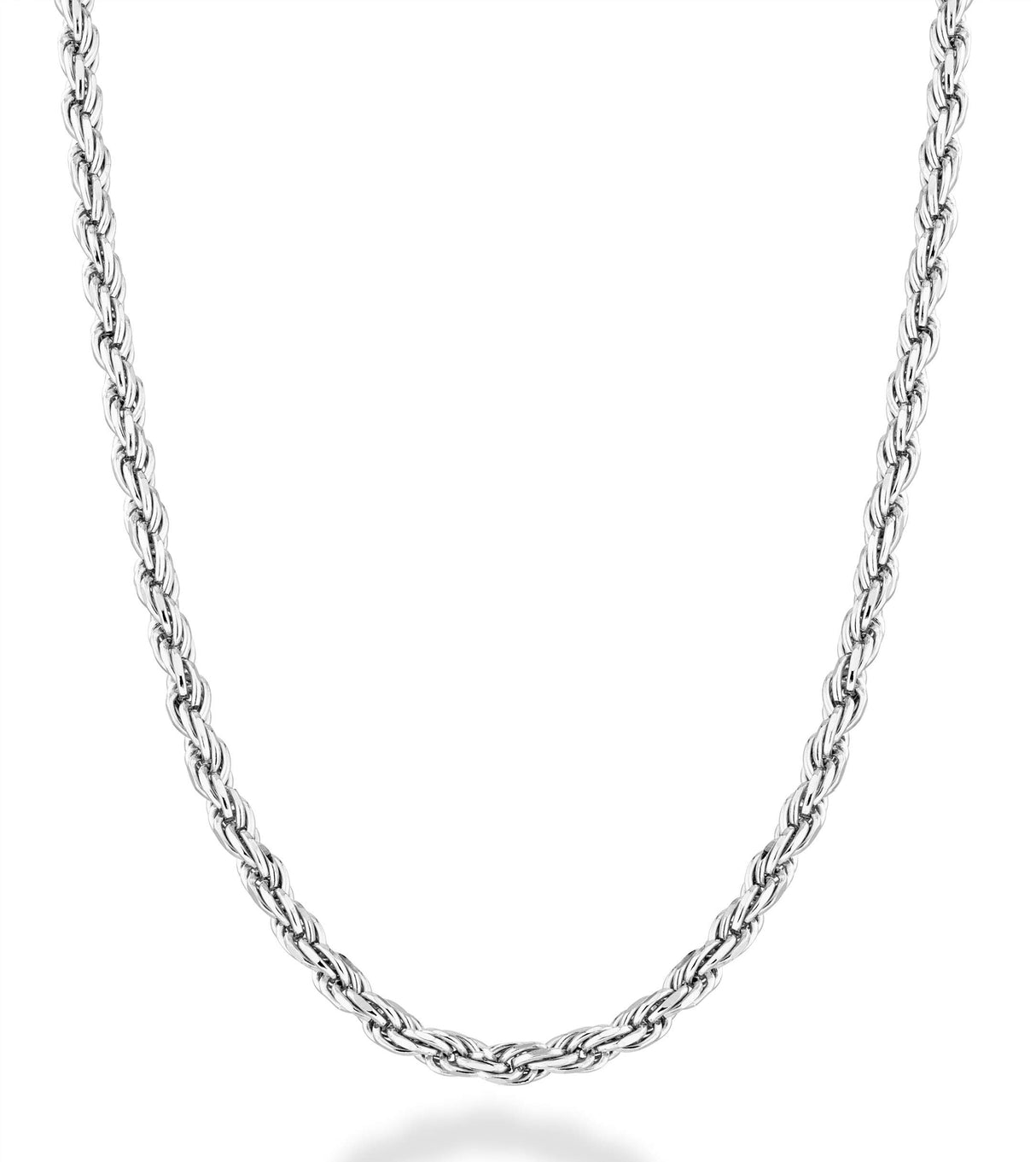 Miabella Italian 925 Sterling Silver 2mm 3mm Rope Chain Necklace Men Women