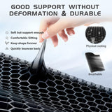 Gel Seat Cushion, Double Thick Egg Gel Cushion for Pressure Pain Relief, Breathable Wheelchair Cushion Chair Pads for Car Seat Office Chair (Black)