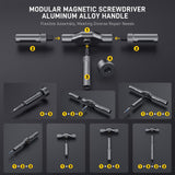 74 in 1 Magnetic Screwdriver Set, Ratchet Screwdriver, Multi Bit Screwdriver Set with Detachable Handle, RepairTool Kit for Furniture, Precision Electronics, Bicycle, DIY, Computer