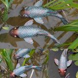 VKEVOC Set of 2 Antique Koi Fish Statue, Outdoor Garden Sculpture for Patio, Backyard, Pond, and Home Decor