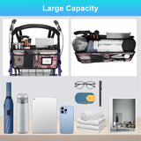 Rollator Basket, supregear Rollator Walker Bag w/Cup Holder, Foldable Rolling Walker Waterproof Storage Pouch with Big Capacity & Never Tipping Over, Easy to Use Rollator Accessories for Seniors