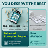 MEGNETA Spike Support Supplement Triple Matrix - 4000FU Nattokinase & 500mg Bromelain | Curcumin 800mg + Quercetin Synergy | Plant-Based Antioxidant Blend with Dandelion | Non-GMO | 60 Capsules
