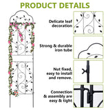 hogardeck Metal 84 * 19 Garden Trellis 2-Packs for Climbing Plants Flowers Vegetables Planting Arched Outdoor Decoration for Courtyards Lawns Gardens