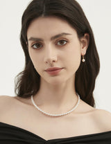 Mameloly Pearl Earrings for Women 14K Gold Plated Sterling Silver 925