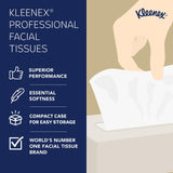 Kleenex Professional Facial Tissue, Bulk (03076), 2-Ply, White, Flat Boxed Format, Designed for Business, Convenience Size (125 Tissues/Box, 12 Boxes, 1,500 Sheets/Case)