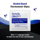 HandyClean Thermometer Cleaning Wipes, 70% Isopropyl Alcohol, Wipes for Probe Thermometer, 1000 ct of 2 x 1 inches Individually Wrapped Wipes