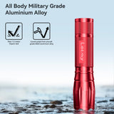 LETMY Tactical Flashlight S2000-2 Pack Bright Military Grade LED Flashlights High Lumens - Portable Handheld Flash Light, 5 Modes Zoomable Waterproof Flashlights for Home Emergency Camping- Pink