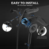 Newfinde High Pressure Rain Shower Head with Handheld Spray Combo: Detachable Dual Shower Head with 10 Sprays Modes - Upgrade Knob Spray Mode Selector and Magnetic Guidance Docking System