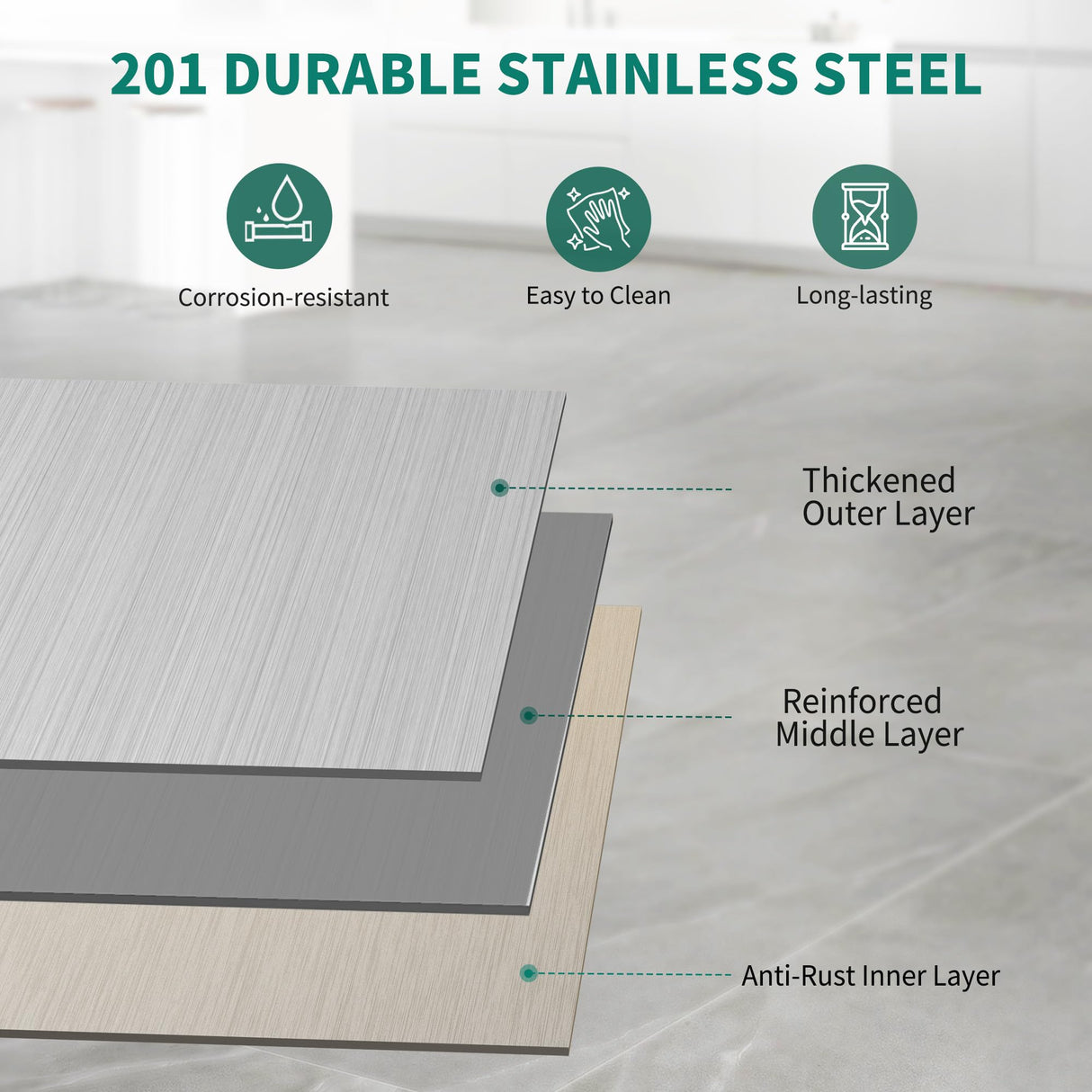 YITAHOME 48" x 24" Stainless Steel Table for Prep & Work with Backsplash, NSF Commercial Heavy Duty Table with Undershelf for Home Kitchen Restaurant Garage Warehouse