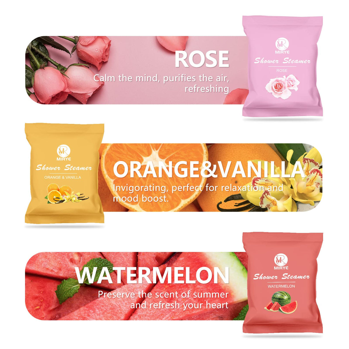 Shower Steamers Aromatherapy Birthday Gifts for Women Men, 24-Pack Stress Relief Organic Shower Bombs with Essential Oil, Stocking Stuffers White Elephant Christmas Gifts for Mom Wife Friends