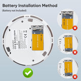 SHYEEH Smoke and Carbon Monoxide Detectors, Combination Smoke Alarm and Carbon Monoxide Detector Battery Powered, CO Detector Alarm with Sensitive Sensor, Sound Warning and LCD Display, ‎CDR-803
