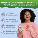 (2 Pack) Sea Moss Gummies - Irish Sea Moss Gummies for Adults & Kids - Advanced Superfood Seamoss Supplement with Organic Bladderwrack & Burdock Root Extract，ACV for Daily Immune, Gut Cleanse, Vegan