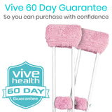 Vive Sheepskin Crutch Pads & Hand Grips - Comfortable, Breathable, Machine Washable Padding for Adults - Premium Accessory Covers for Crutches, Armpits - Latex-Free & Non-Toxic