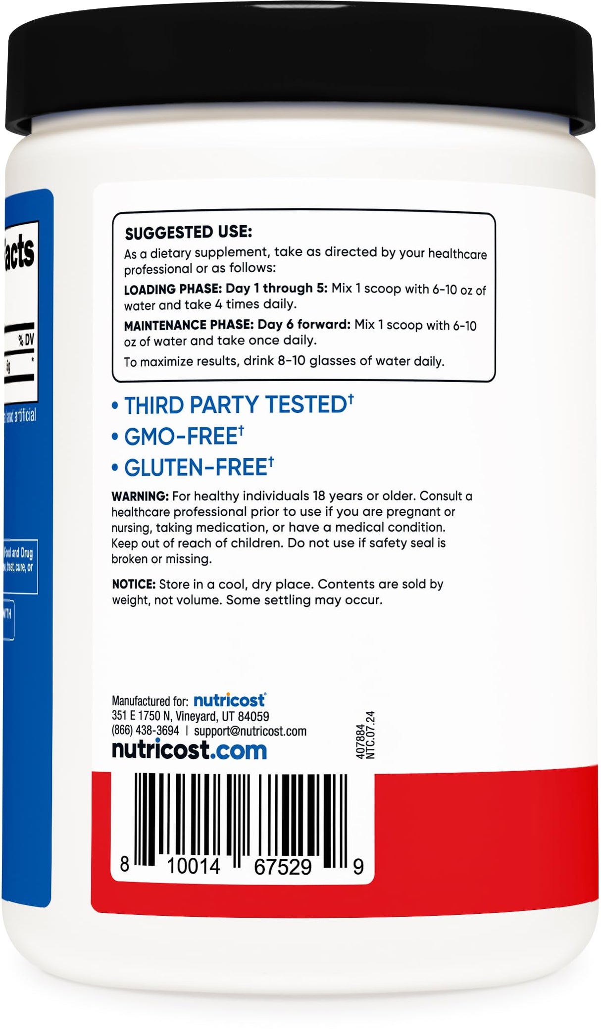 Nutricost Creatine Monohydrate Powder (Fruit Punch, 500 Gram)