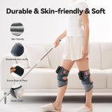 IKEEPFIT Cordless Knee Massager with Heat Vibration for Pain Relief, MAXwarm 4.0[2025 Upgraded] - Electric Heated Knee Brace with 5 Heat Levels and 3 Massage Mode, Gifts for Men Women (Grey, Pair)